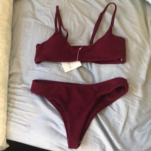Maroon bikini